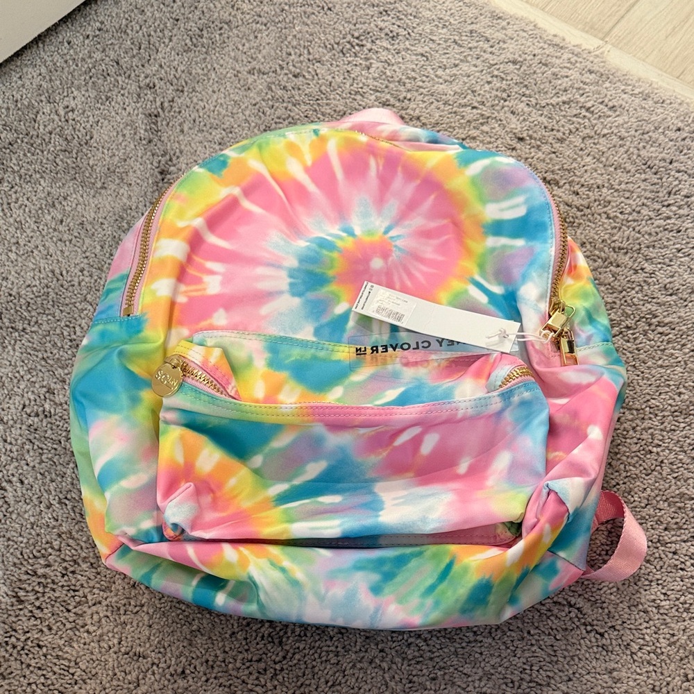 Tie-Dye Pastel Stoney Clover Large Backpack